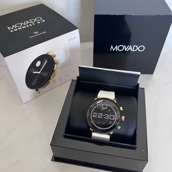 Movado Accessories - EUC Movado Bold Connect 2.0 Smartwatch 40mm white band womens